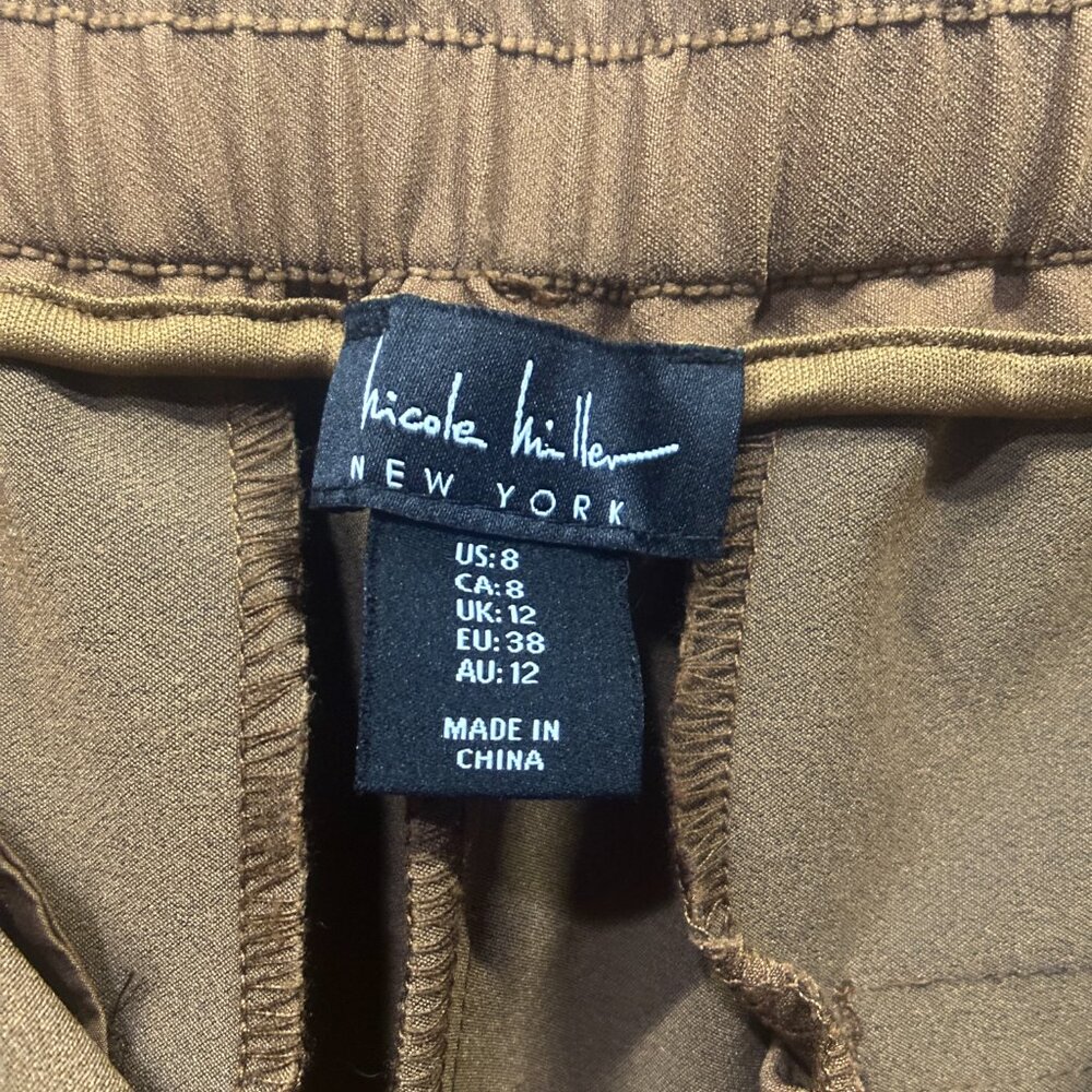 EUC Nicole Miller New York Women's Brown Trousers Size 8 - Picture 10 of 13